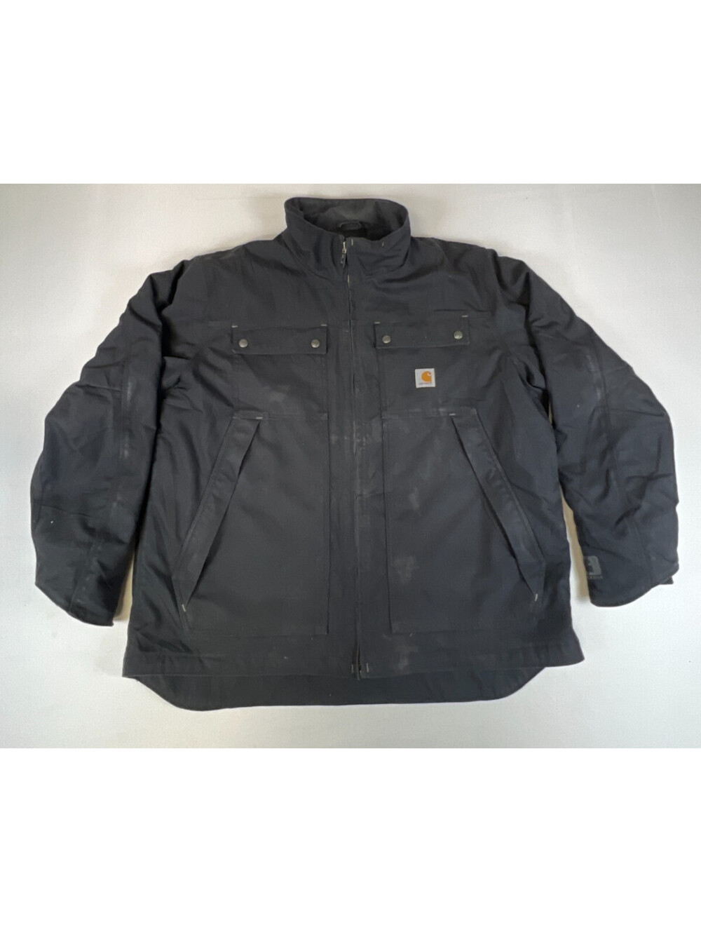 Carhartt 101492 BLK Men Size XL Regular Black Full Zip Workwear Jacket